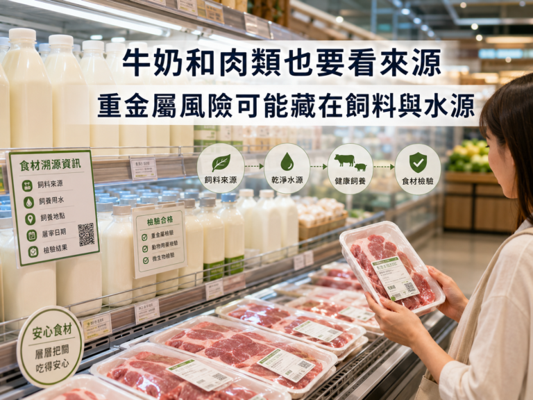 牛奶和肉類也可能留下污染痕跡：從飼料、水源到餐桌的重金屬風險
