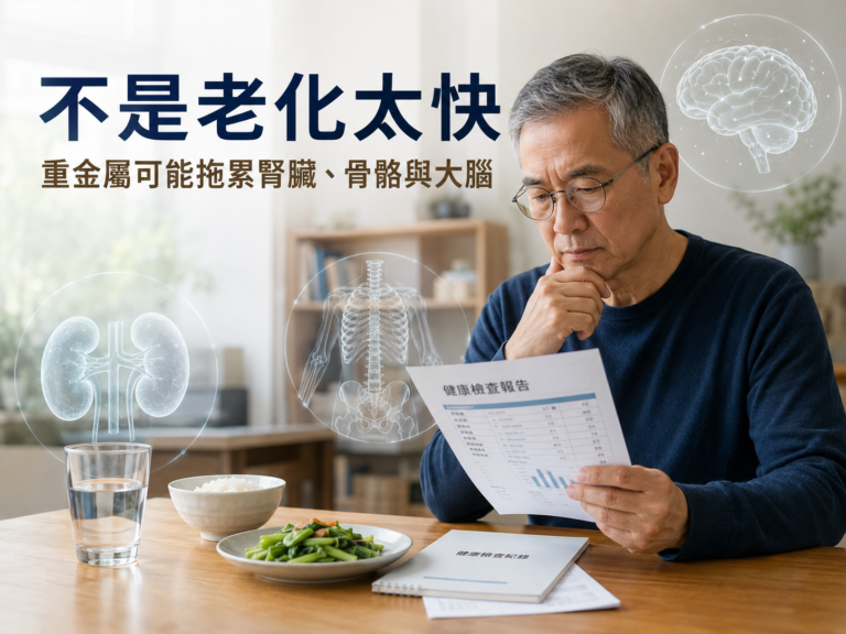 不是老化太快，是重金屬可能正在拖累你的腎臟、骨骼與大腦