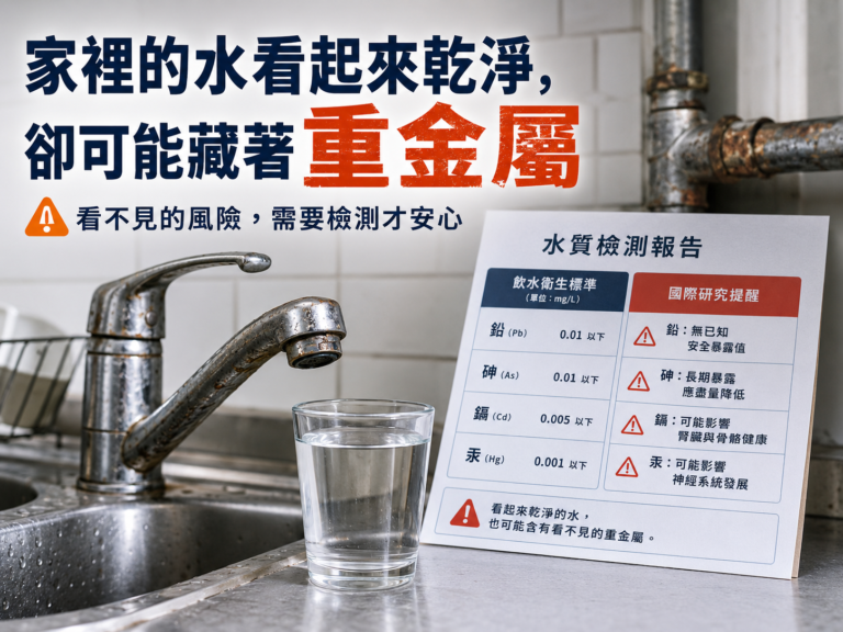 家裡的水看起來乾淨，卻可能藏著鉛、砷、鎘、汞