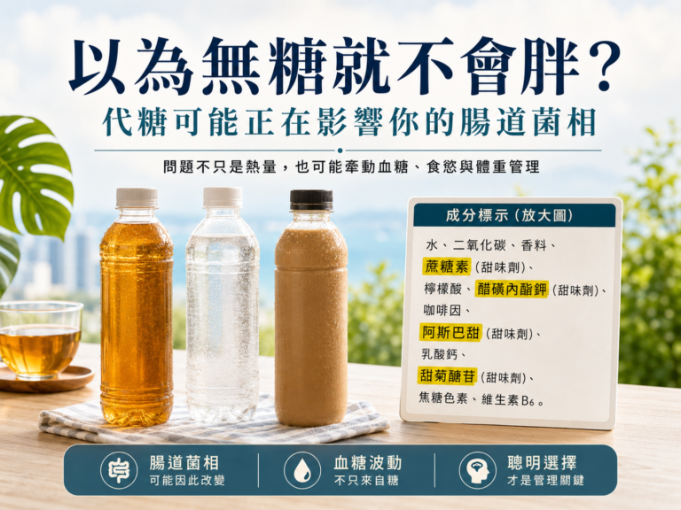 以為無糖就不會胖？代糖可能正在影響你的腸道菌相